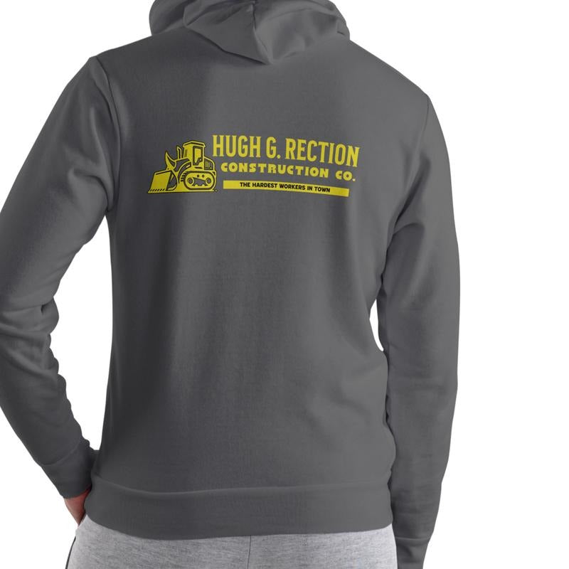 Hugh G Rection Construction Company HOODIE, The Hardest Workers in Town funny Hoodie Unisex Cotton blend T-Shirts, Sweatshirt