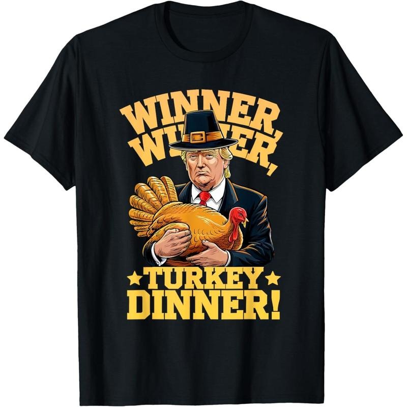 Humor Funny Trump Winner Winner Turkey Dinner Thanksgiving T-Shirt made in usa Hoodie, Sweatshirt | ZylaModa.com