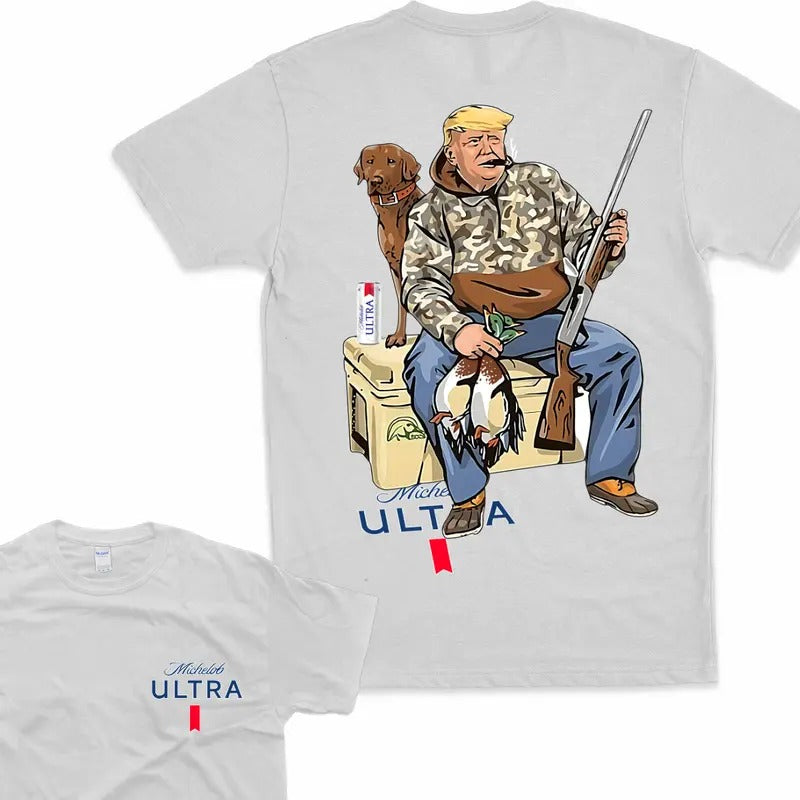 Hunter Trum With Michelob Ultra Beer Tshirt 2 Siders T-Shirt 2 Side Tee Sweatshirt Hoodie | ZylaModa.com