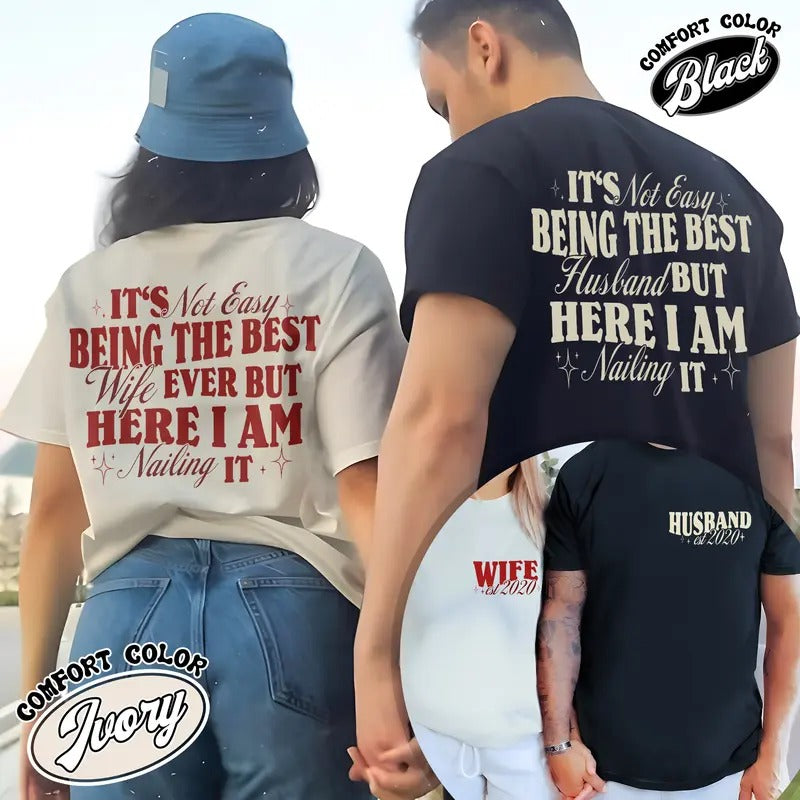 Husband And Wife Matching Valentines Day Shirt,est Wife Anniversary Gift for Her,Married Gift