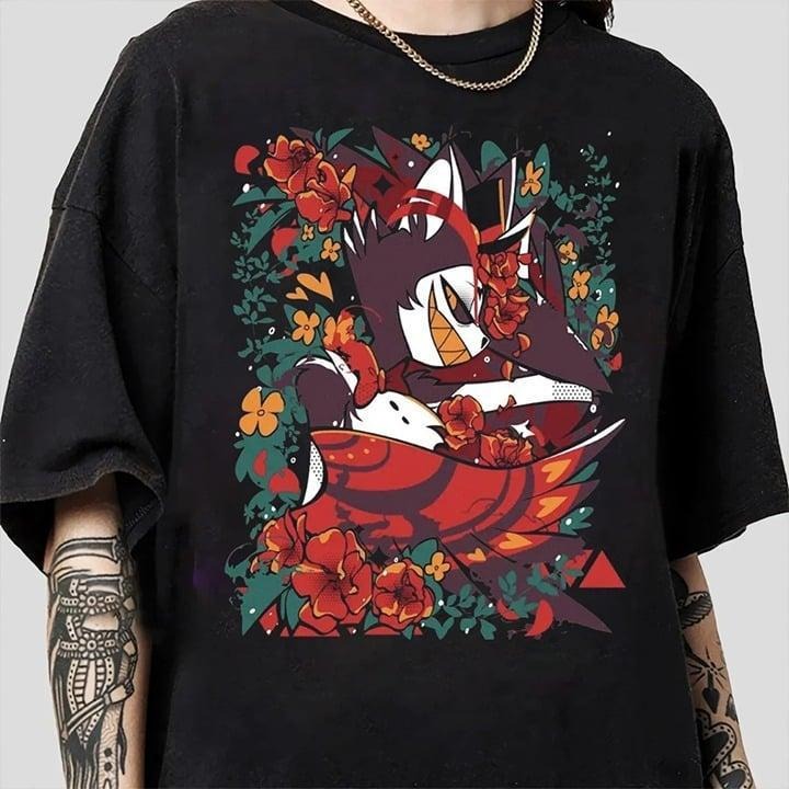 Husk FLower Shirt, Hazbin Hotel Characters, Hazbin Hotel Tshirt Menswear Top Underwear Man T-Shirt Streetwear Crewneck...