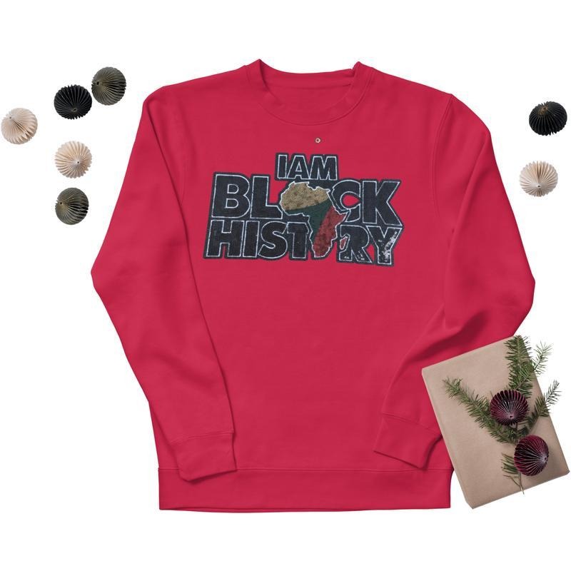 I Am Black History Sequin Graphic Cotton Sweatshirt T-Shirts, Hoodie | ZylaModa.com