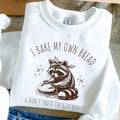 I Bake My Own Bread & Don't Trust the Government Raccoon Sweatshirt | Funny Anti-Government Design, sourdough shirt Silly...