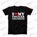 I Love My Cougar Girlfriend T Shirt Hoodie Sweater, I Heart My Cougar Shirt, Funny Birthday Gift For Him, Boyfriend Gift,...