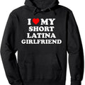 I Love My Short Latina Girlfriend GF Heart Pullover Hoodie | Unisex Hooded Sweatshirt T-Shirts | ZylaModa.com