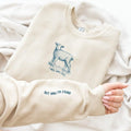 I Once was Lost but Now I'm Found Sweatshirt, Sheep Bible Verse Sleeve Print Shirt, Christian Crewneck, He Left the 99 to...