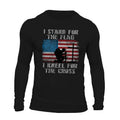 I Stand for the Flag I Kneel for the Cross Long Sleeve Mens T-Shirt Casual Classic Hoodie, Sweatshirt | ZylaModa.com