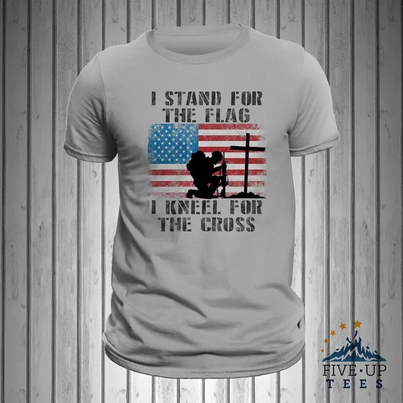 I Stand for the Flag I Kneel for the Cross T-shirt Hoodie, Sweatshirt | ZylaModa.com