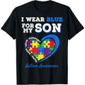 I Wear Blue For My Son Autism Awareness Mom Dad Parents T-Shirt Hoodie, Sweatshirt | ZylaModa.com