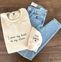I Wear My Heart On My Sleeve, Embroidered Custom Mama Shirt With Kids Names, Pregnancy Reveal Hoodie Gift For New Mom,...
