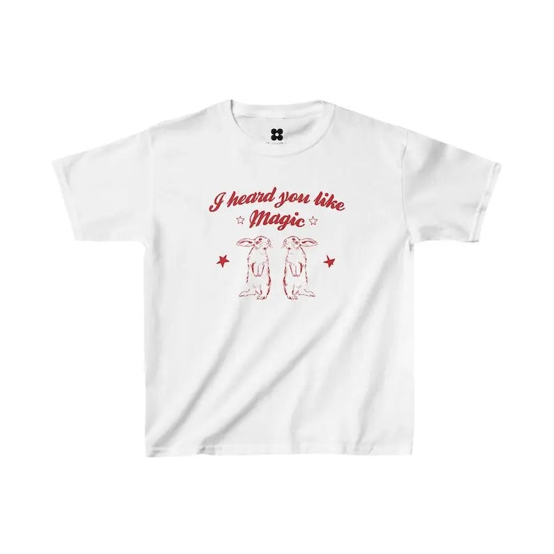 I heard you like magic Baby Tee, Y2K Baby Tee, Rabbit Baby Tee, Midwest Princess Baby Tee, 2000s baby tee, Graphic Y2K...