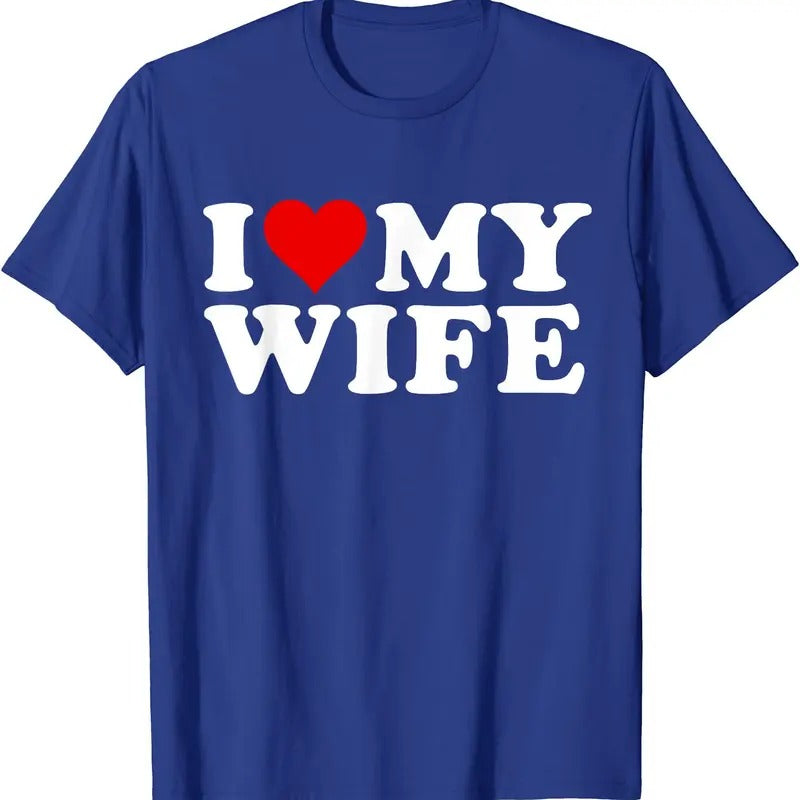 I heart my wife shirt, I Love My Wife T-Shirt | Unisex Cotton Tee, Size S-5XL Hoodie, Sweatshirt | ZylaModa.com