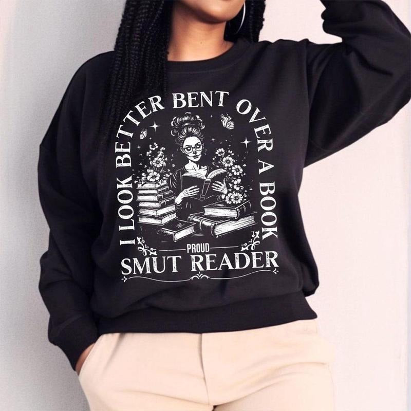 I look Better Bent Over A Book Smut Reader Shirt, Romance Smut book Shirt, Wavy text , Book tok Tee, Bent Over , Good...