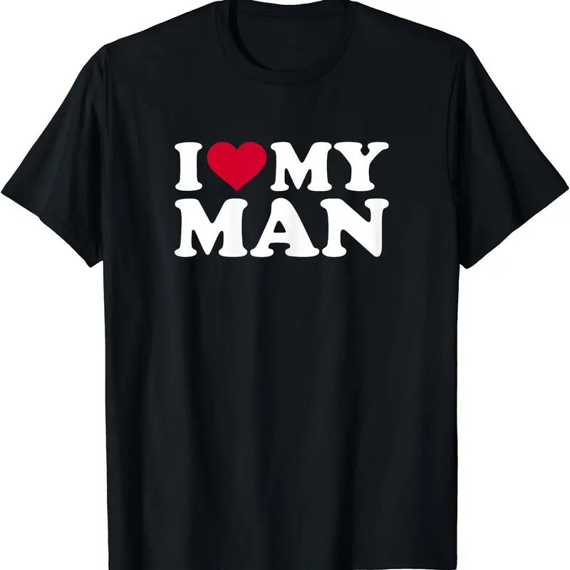 I love my man T-Shirt | Unisex Cotton Tee, Size S-5XL Hoodie, Sweatshirt | ZylaModa.com