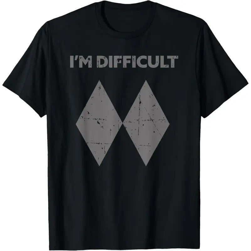 I'm Difficult Funny Double Black Diamonds Ski Snowboard Gift T-Shirt made in USA Hoodie, Sweatshirt | ZylaModa.com