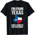 I'm From Texas What Country Are You From Texas Flag T-Shirt Made in USA Hoodie, Sweatshirt | ZylaModa.com