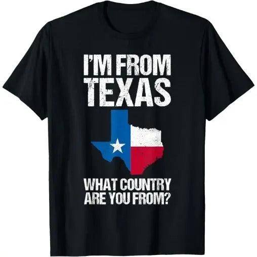 I'm From Texas What Country Are You From Texas Flag T-Shirt Made in USA Hoodie, Sweatshirt | ZylaModa.com