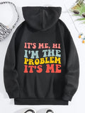 I'm The Problem Print Hoodie, Casual Hooded Sweatshirt For Winter & Fall, Women's Clothing  Hoodie and Sweater; T-shirt...