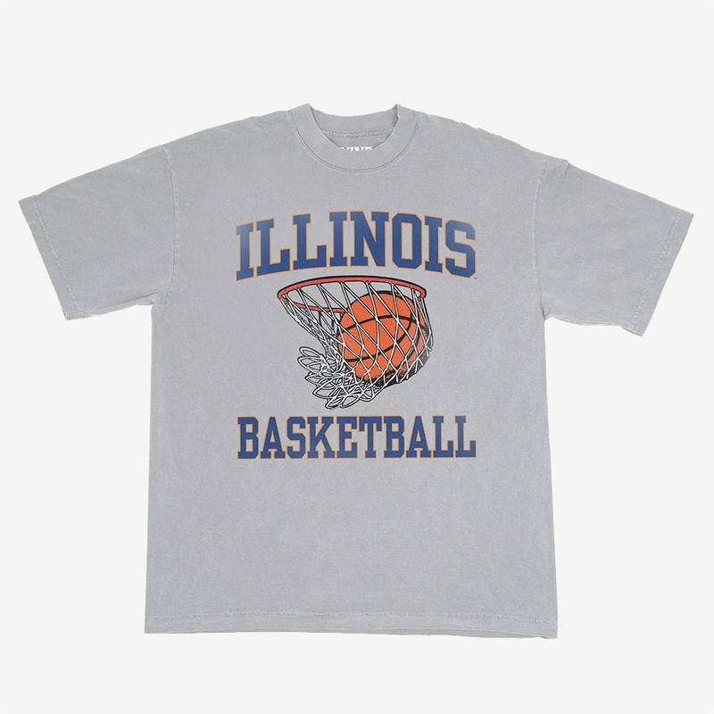 ILLINOIS FIGHTING ILLINI BASKETBALL HEAVY TEE Hoodie, Sweatshirt | ZylaModa.com