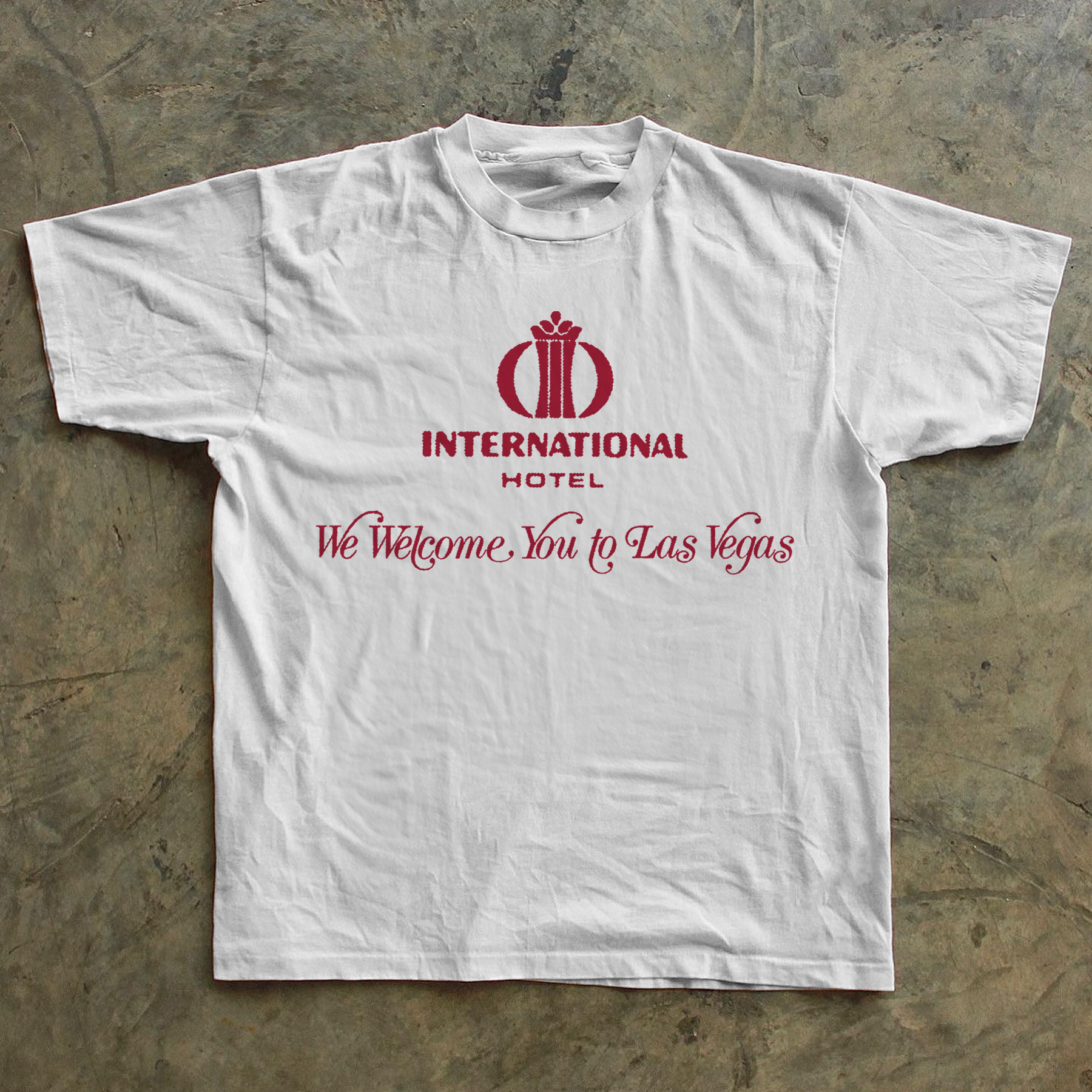 70s 'INTERNATIONAL HOTEL' LAS VEGAS WHITE T-SHIRT Hoodie, Sweatshirt | ZylaModa.com (Image 1)