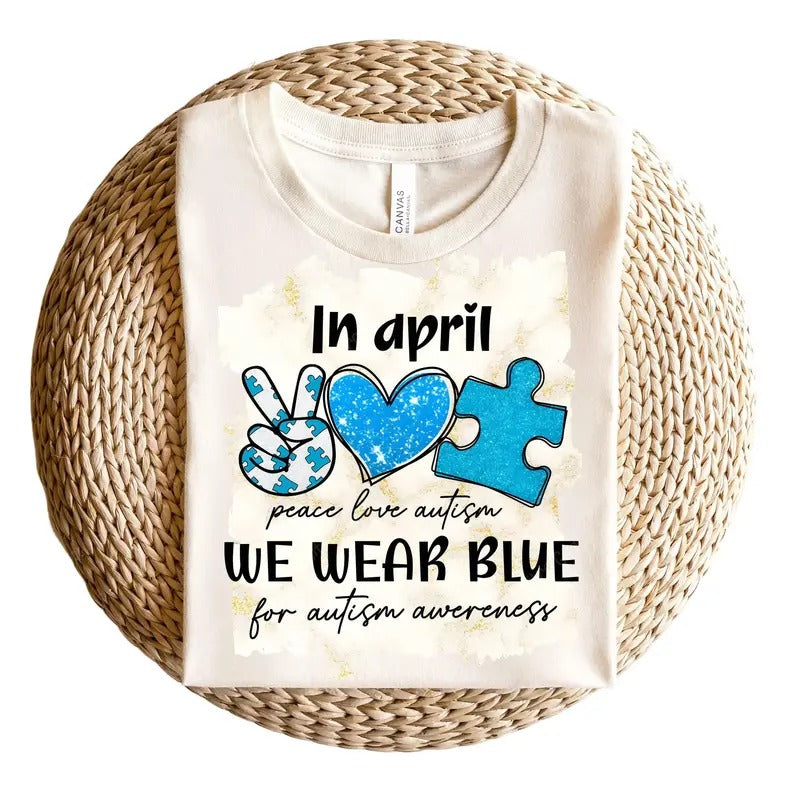 In April We Wear Blue | Womenswear T-Shirt Top Underwear Hoodie, Sweatshirt | ZylaModa.com