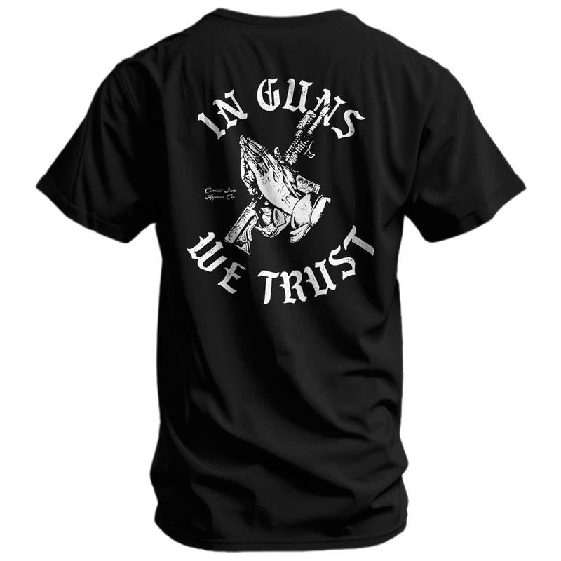 In Guns We Trust Men's T-Shirt - Unisex Ultra Cotton Tee - Made in USA - Apparel Hoodie, Sweatshirt | ZylaModa.com
