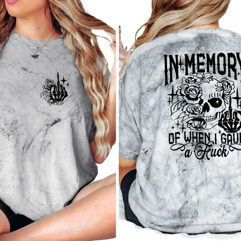 In Memory When I Gave a F%$k Women's Top - T-Shirt & Sweatshirt Hoodie | ZylaModa.com