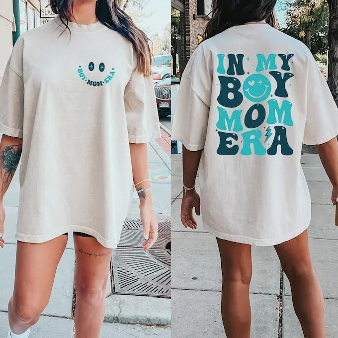 In My Boy Mom Era Shirt, Boy Of Mom, Cool Moms Club Shirt, Gift For Mom, Funny Mama Shirt Hoodie, Sweatshirt | ZylaModa.com