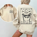 In My Feral Era Trash Raccoon Tarot Card 2-Sided Sweatshirt, Funny Animal Lover Hoodie, Unique Vintage-Style Graphic...