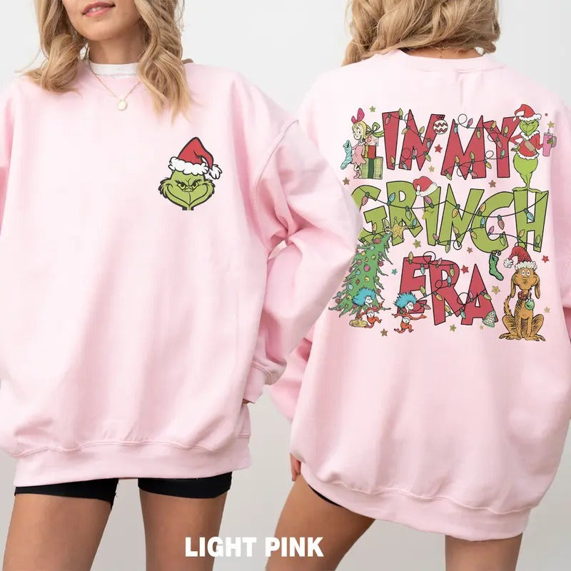 In My Grinch Era Sweatshirt, Grinchmas Sweatshirt, Christmas Movie Shirt, Grinch Christmas Sweatshirt, Funny Grinch...