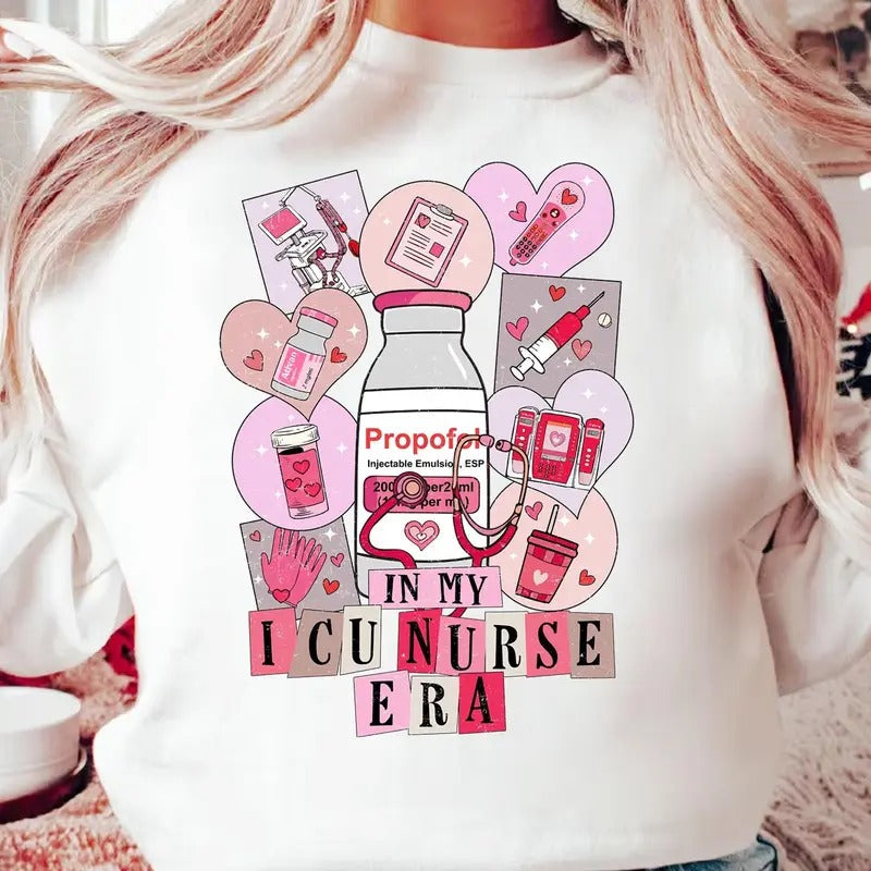 In My ICU Era Nurse Valentine Shirt, Valentines Day Shirt, Nurse Gift Valentine Day, Valentine Nurse Shirt, Nurse Life...