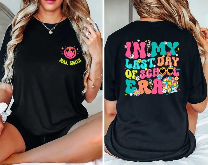 In My Last Day Of School Era Unisex Shirt, School's Out For Summer Shirt Top Womenswear Hoodie, Sweatshirt | ZylaModa.com