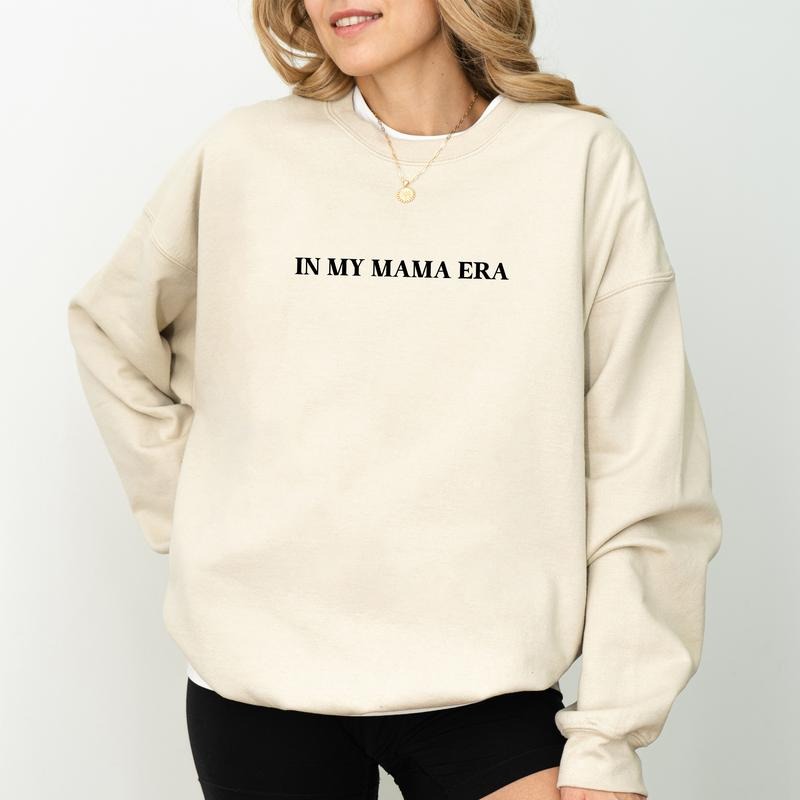 In My Mama Era Sweatshirt, Mom Life Crewneck, New Mama Long Sleeved Pullover, In My Mom Era Sweater, Gift For Mom...