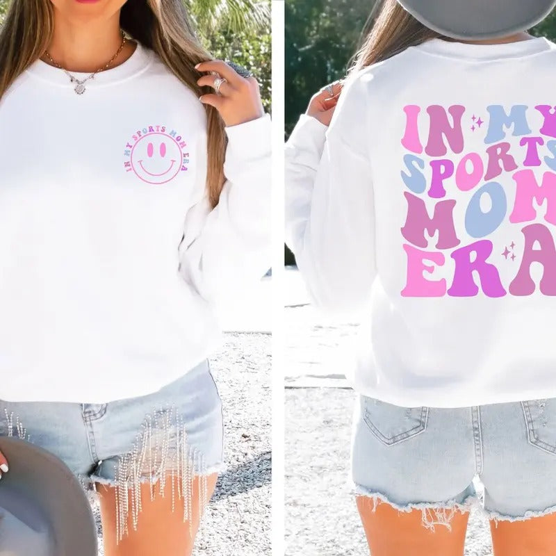 In My Sports Mom Era Sweatshirt, Sports Mom T-Shirts, Hoodie | ZylaModa.com