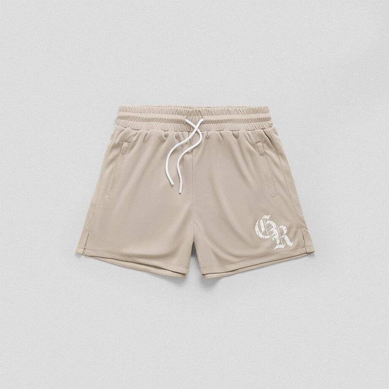 Initial Shorts - Khaki Elastic Menswear Pocket Gym T-Shirts, Hoodie, Sweatshirt | ZylaModa.com