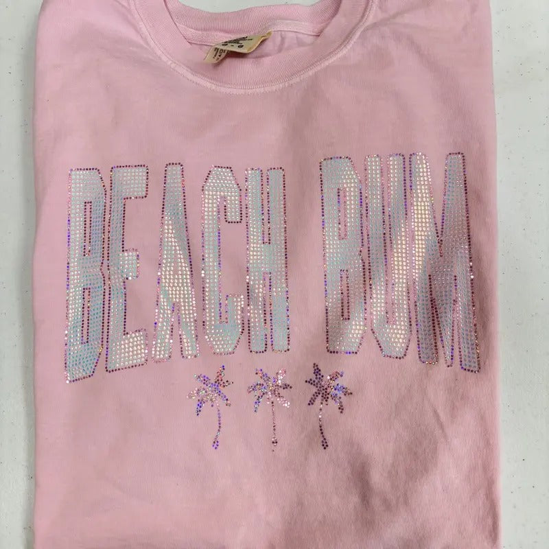 Iridescent Beach Bum Spangled Comfort Colors T-Shirt Hoodie, Sweatshirt | ZylaModa.com