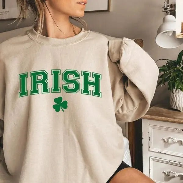 Irish Sweatshirt, St Patricks Day Sweatshirt, Irish Crewneck, St Patricks Day Shirt, Saint Patricks Day, Womens St Paddys...
