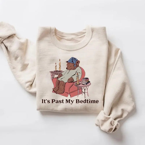 It's Past My Bedtime Shirt, Funny Sleppy Bear Shirt Hoodie, Sweatshirt | ZylaModa.com