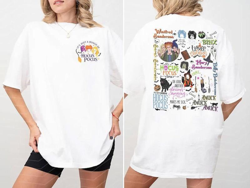 Its Just A Bunch Of Hocus Pocus 90S Movie Shirt Sanderson Sister Shirt Mary, Winifred, Sarah Fan Gift, Hocus Pocus...