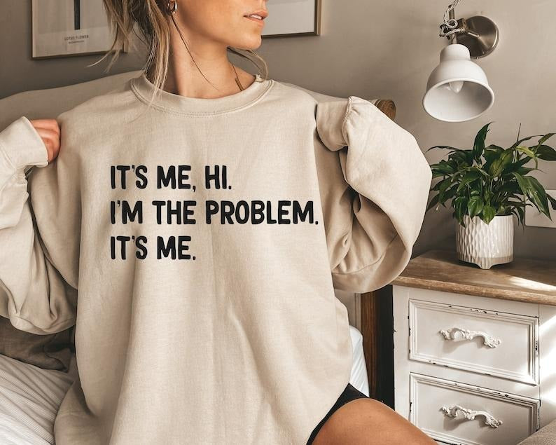 Its Me Hi I'm the Problem Black And White Book Spines  Hoodie and Sweater; T-shirt Sweatshirt | ZylaModa.com