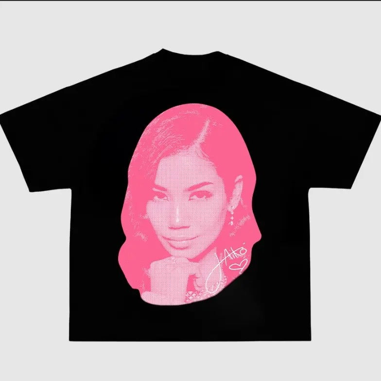 J.Aiko Big Face Pink Tee Hoodie, Sweatshirt | ZylaModa.com