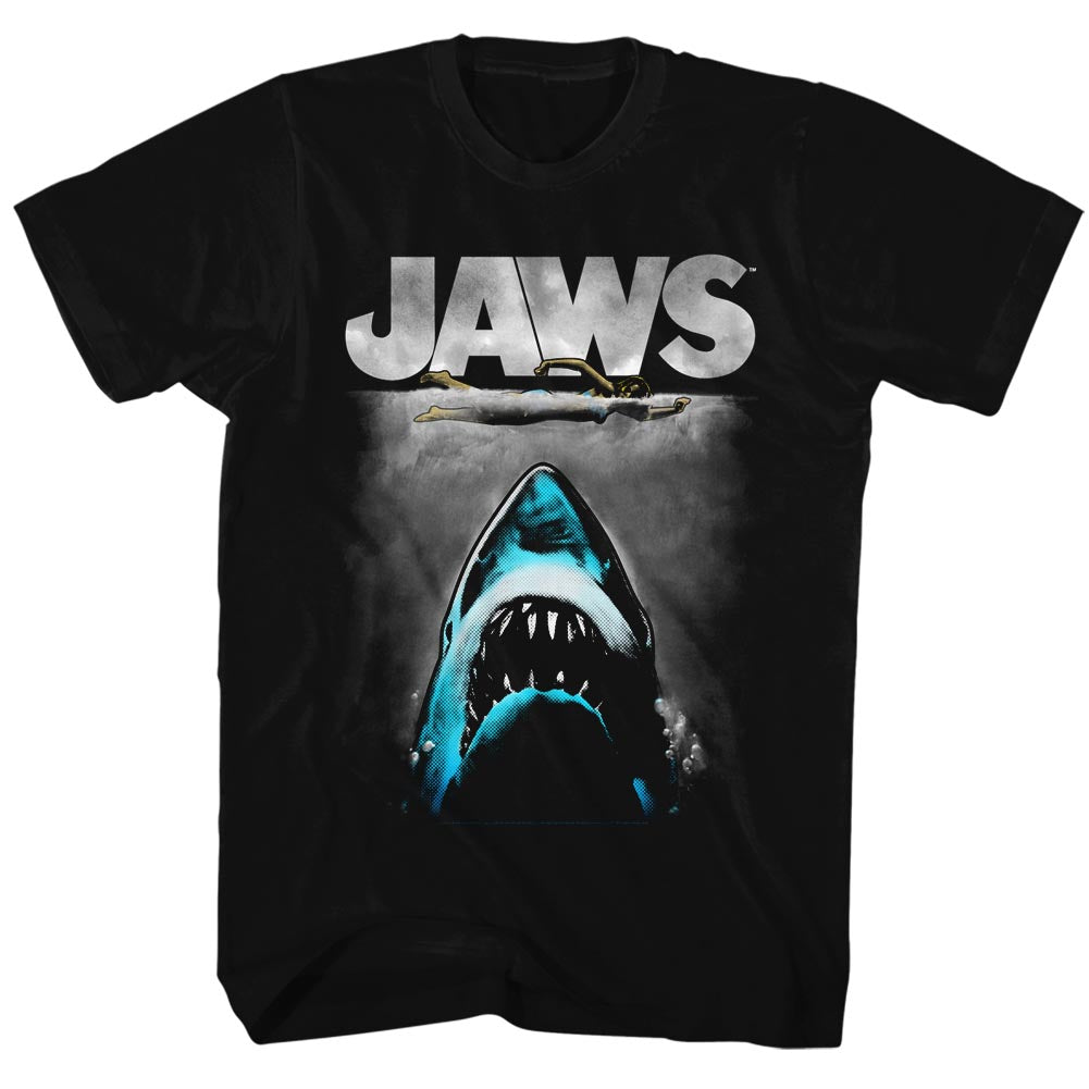 Jaws Mens S/S T-Shirt - Lichtenstein - Solid Black Hoodie, Sweatshirt | ZylaModa.com