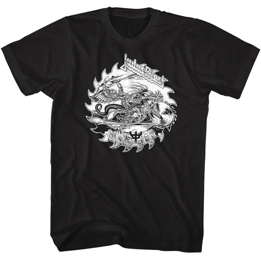 Judas Priest BW PK Motorcyle Official T-Shirt Hoodie, Sweatshirt | ZylaModa.com