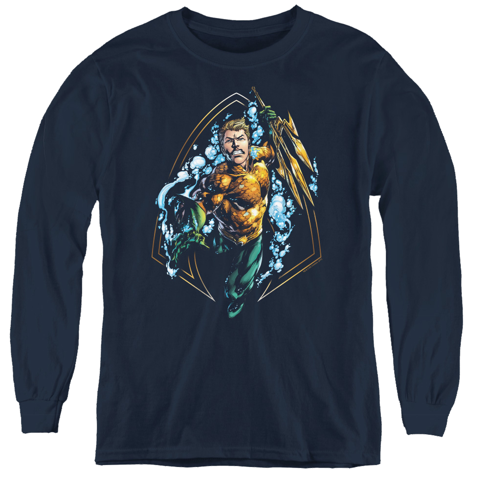 Aquaman Thrashing - Youth Long Sleeve T-Shirt Hoodie, Sweatshirt | ZylaModa.com