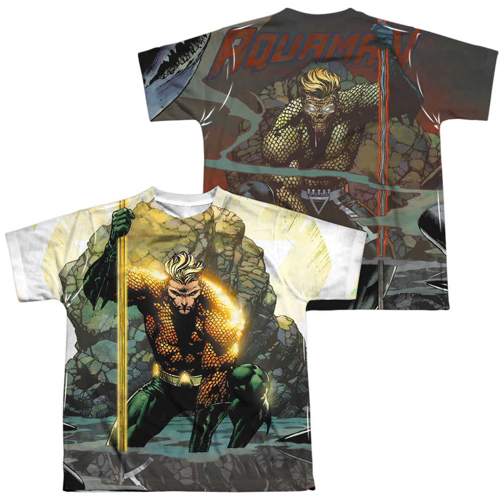 Aquaman Good Vs Evil (Front/Back Print) - Youth All-Over Print T-Shirt Hoodie, Sweatshirt | ZylaModa.com