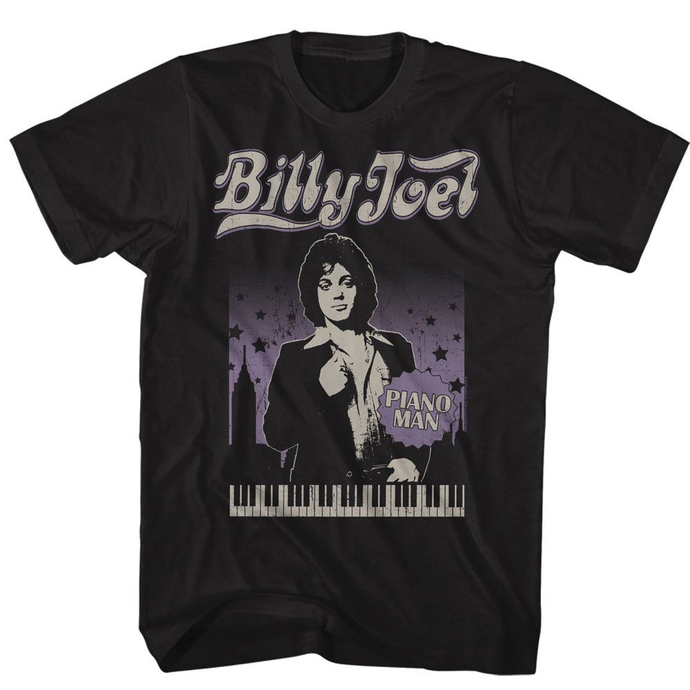 Billy Joel City Scape With Stars Official T-Shirt Hoodie, Sweatshirt | ZylaModa.com