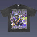 JUSTIN JEFFERSON 1.4 VINTAGE TEE | AMERICAN FOOTBALL | GIFT FOR FAN Hoodie, Sweatshirt | ZylaModa.com