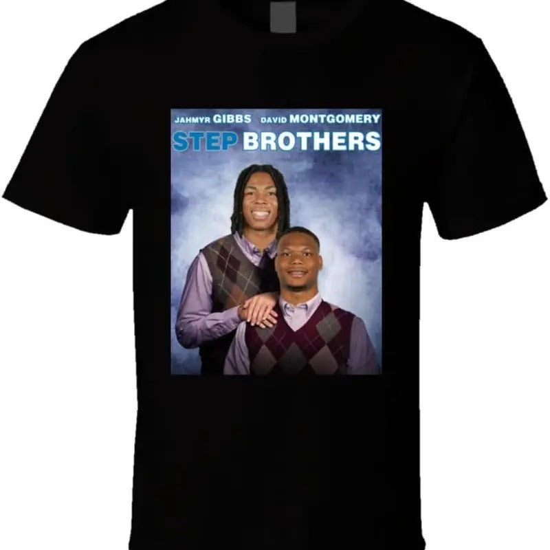 Jahmyr Gibbs David Montgomery Step Brothers Parody Funny Football Fan T Shirt Hoodie, Sweatshirt | ZylaModa.com