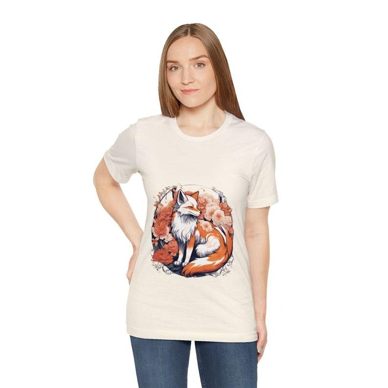 Japanese Kitsune Fox Spirit T Shirt Hoodie SweaterKitsune Shirt Anime Shirt Japanese Sun Tee Kawaii Shirt Japan Aesthetic...