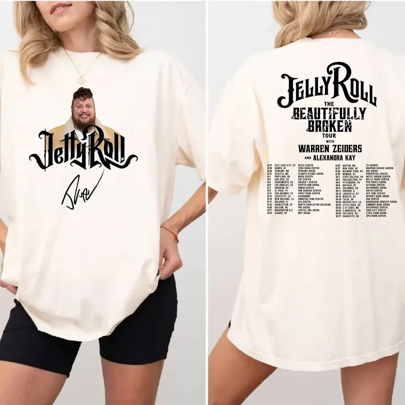 JeIIy R0ll Tour 2024 2 Sides Tee, Country Fans Top, Concert Outfit, Tour Merch, Unisex Short Sleeve Tee Shirt, Casual...